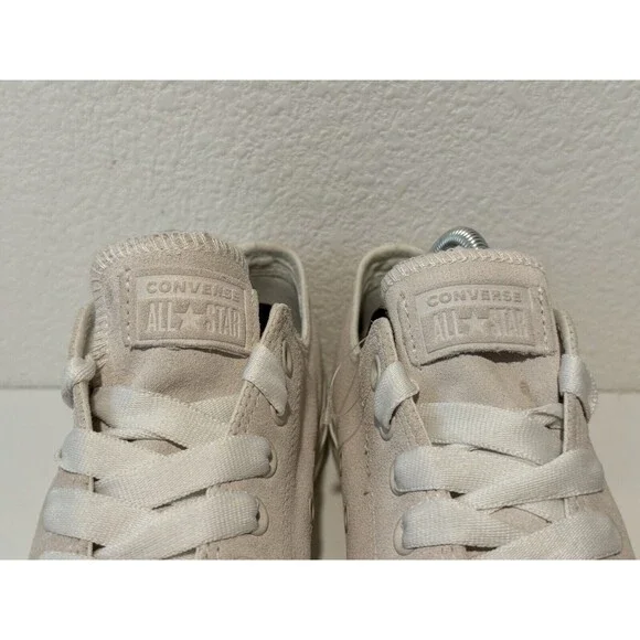 Converse Chuck Taylor All-Star Low Top Beige Suede Mens Sz 8 Womens 10 NEW - Picture 6 of 13